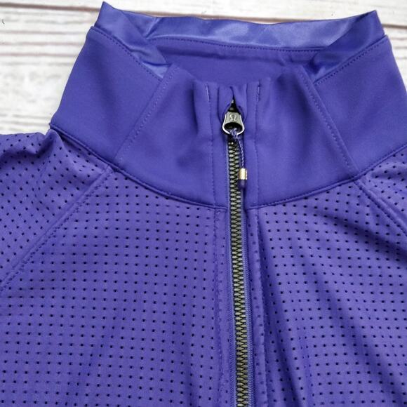 LULULEMON Sweaty Or Not Purple Long Sleeve Mesh Jacket 4 - Picture 3 of 7